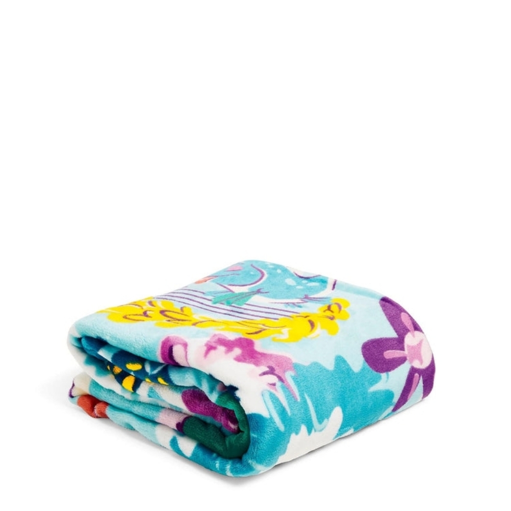 Vera Bradley Disney Plush Throw Blanket Ariel Floral - Picture 2 of 3